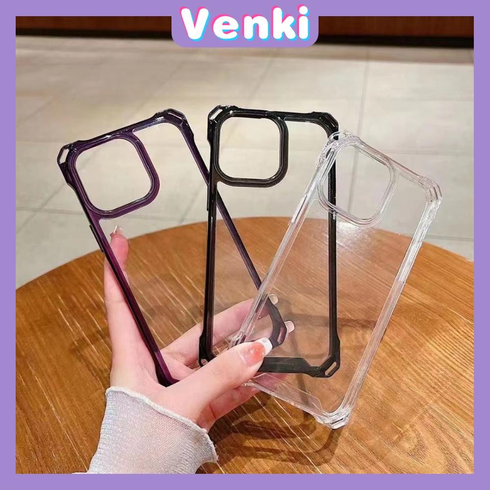 VENKI - Untuk iPhone 11 Case Polos Case Empat Sudut Lanyard Shockproof Protector dengan Lanyard Gelang Bening Akrilik Kompatibel dengan iPhone 14 Pro Max 13 Pro Max iPhone 12 Pro Max XR