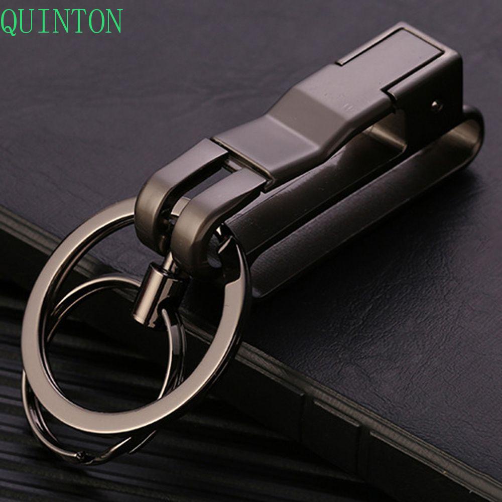 QUINTON Hadiah Gantungan Kunci Sangat Baik Klip Keamanan Kreatif Gantungan Kunci Ring Holder Di Kunci Sabuk Tugas Berat-Klip Zinc alloy Keyring