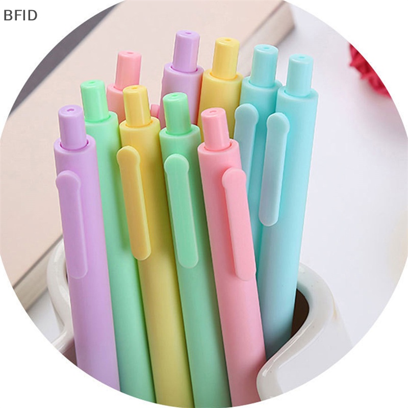 [BFID] Macaron Candy Color Retractable Gel pen Refills Rod Set 0.5 mm Bolpoin Kawaii Press pen [ID]