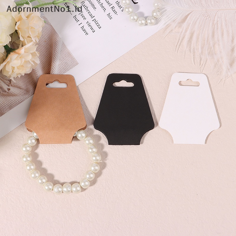 [AdornmentNo1] 50pcs tempat kalung papan kertas Display kartu perhiasan Stand Label Paperboard