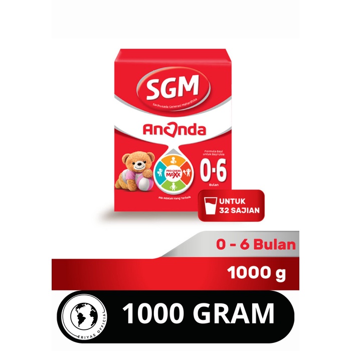 Susu SGM Ananda 1 Formula Bayi 0-6 Bulan 1000 Gr Gram