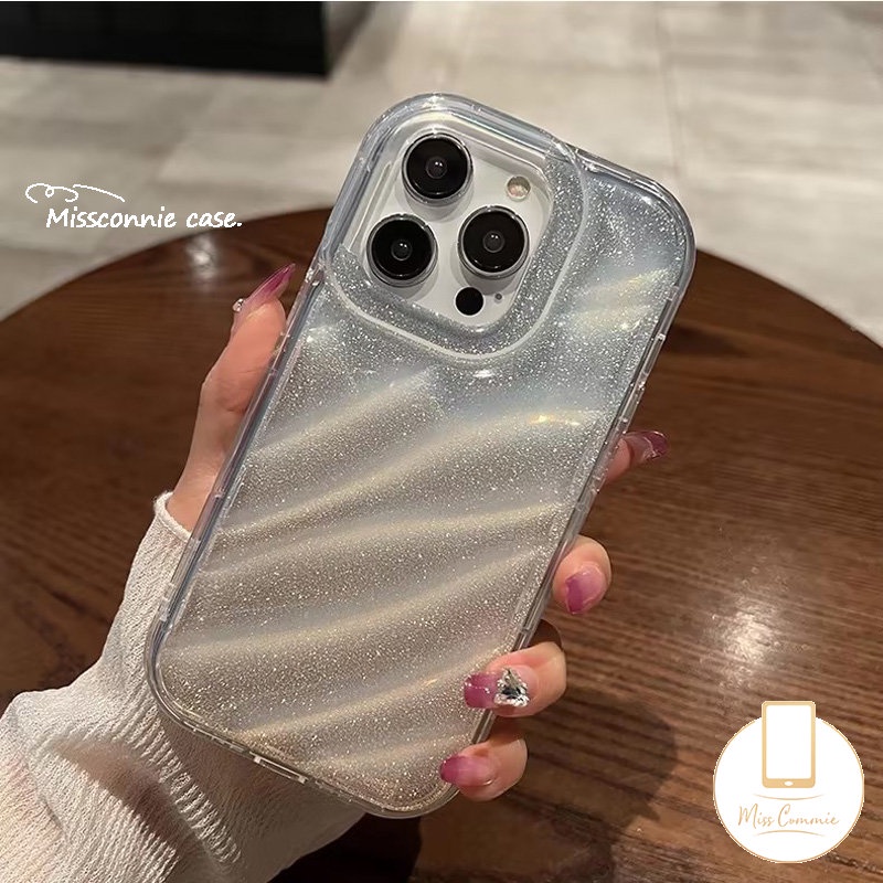 Casing Langit Berbintang Fantasi Kompatibel Untuk IPhone 7 8 6S 6 Plus 11 13 12 14 Pro MAX XR 7Plus X XS MAX SE 2020 Pola Korugasi Stereo Pola Gradien Mewah Warna Kartu Laser Penutup Lembut