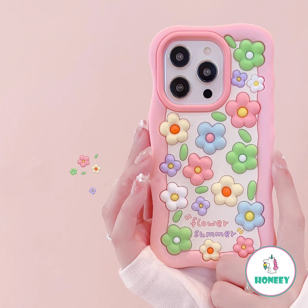 IPHONE Casing Ponsel Motif Bunga Mawar Pink Lucu Untuk Iphone14 13 12 Pro Max Casing Iphone11 14pro 13pro 12pro Shockproof silicagel Soft Cover