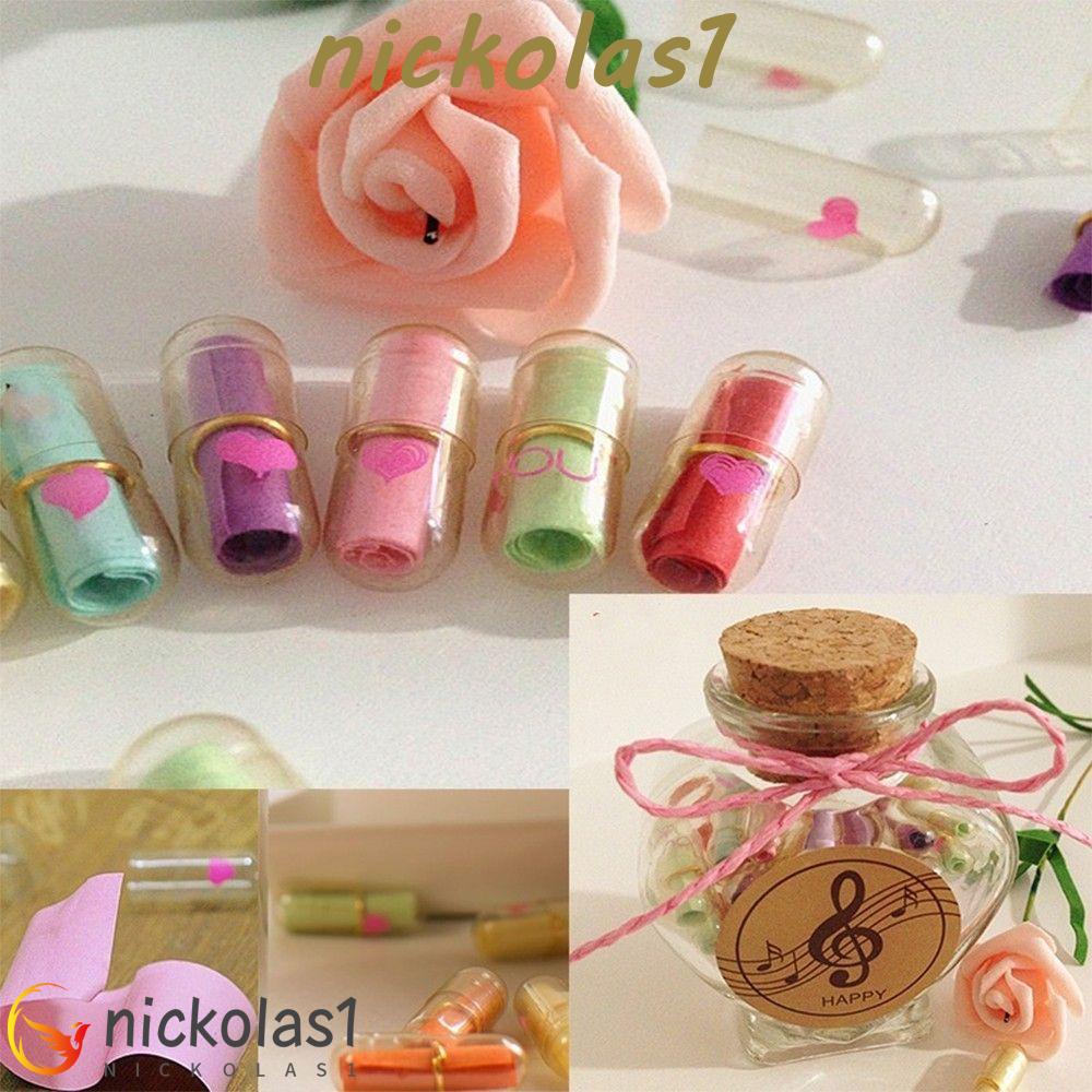 NICKOLAS1 Pesan Kapsul Bentuk Baru Hadiah Indah Transparan Warna-Warni Full 50pcs Sempurna Lucu