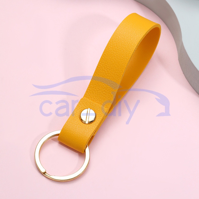 Kulit Gantungan Kunci Warna-Warni Alloy Metal Key Chain Holder Kreatif Universal DIY Liontin Dekorasi Fashion Hadiah