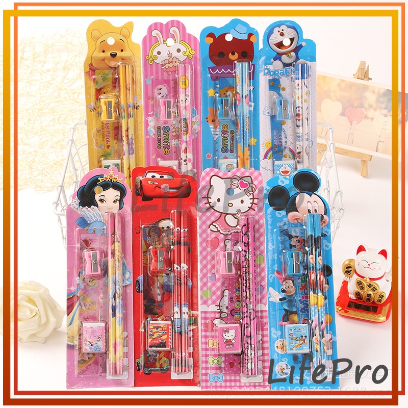 

[LIFE PRO] Alat Tulis Pensil Set Stationary 5in1