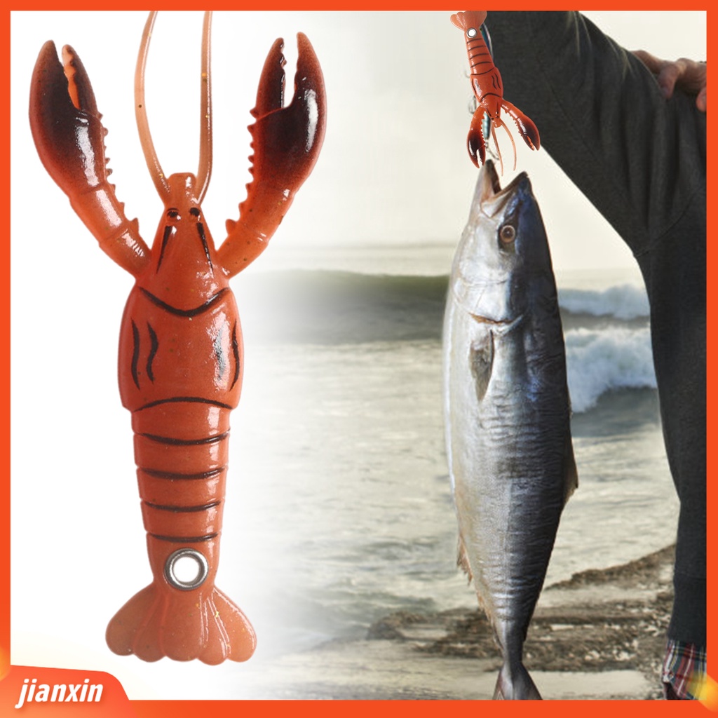 (In Stock) 9.5cm /6g Umpan Pancing Simulasi Tinggi Menggoda Penembus Kuat Luminous Liitle Lobster Shape Lembut Palsu Lure Fishing Tackle