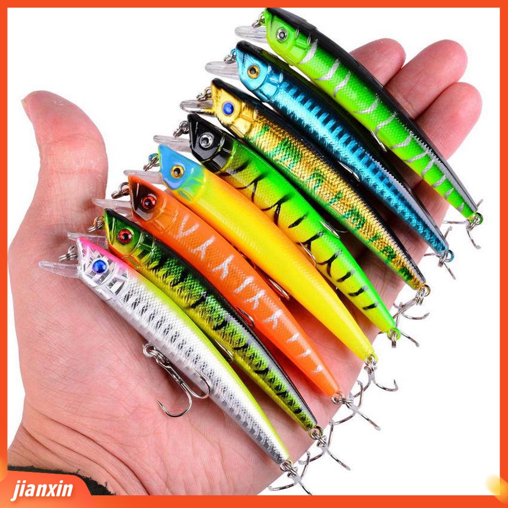 (In Stock) 43Pcs /Set Umpan Buatan Ringan Wearproof Umpan Ikan Kecil Plastik Anti Korosi Untuk Angling