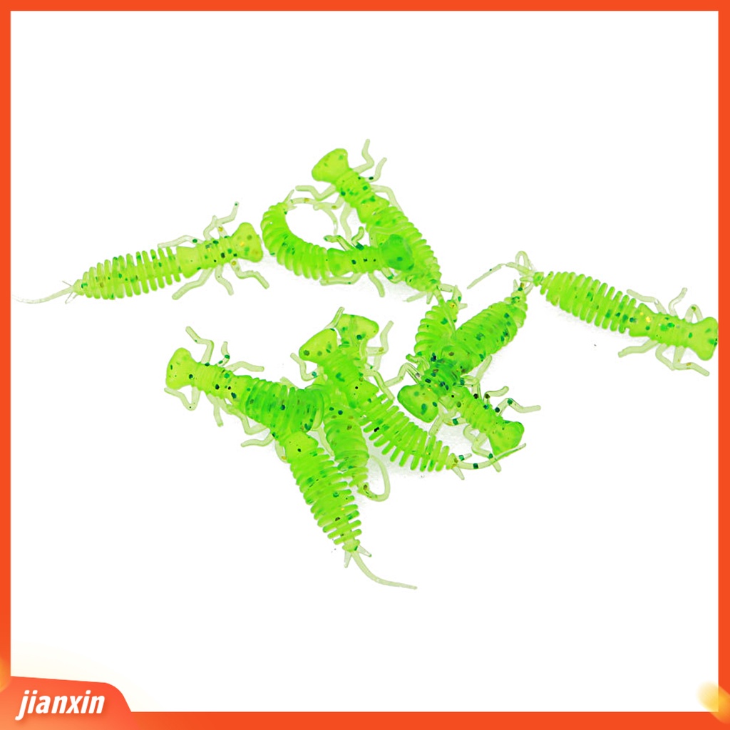 (In Stock) 10Pcs 4.2cm0.45g Umpan Ikan Simulasi Tinggi Menggoda Elastis Warna-Warni Lembut Palsu Lure Umpan Cacing Fishing Tackle