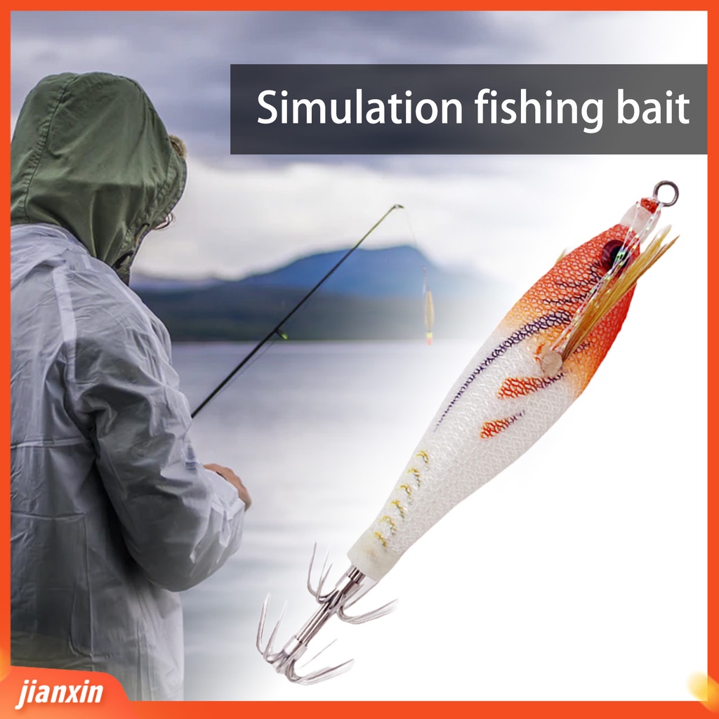 (In Stock) 8cm /6g Umpan Udang Bercahaya Cumi Tajam Kait Simulasi 3D Fisheye Jigging Memancing Luar Laut Memancing Buatan Keras Lure Umpan Fishing Tackle
