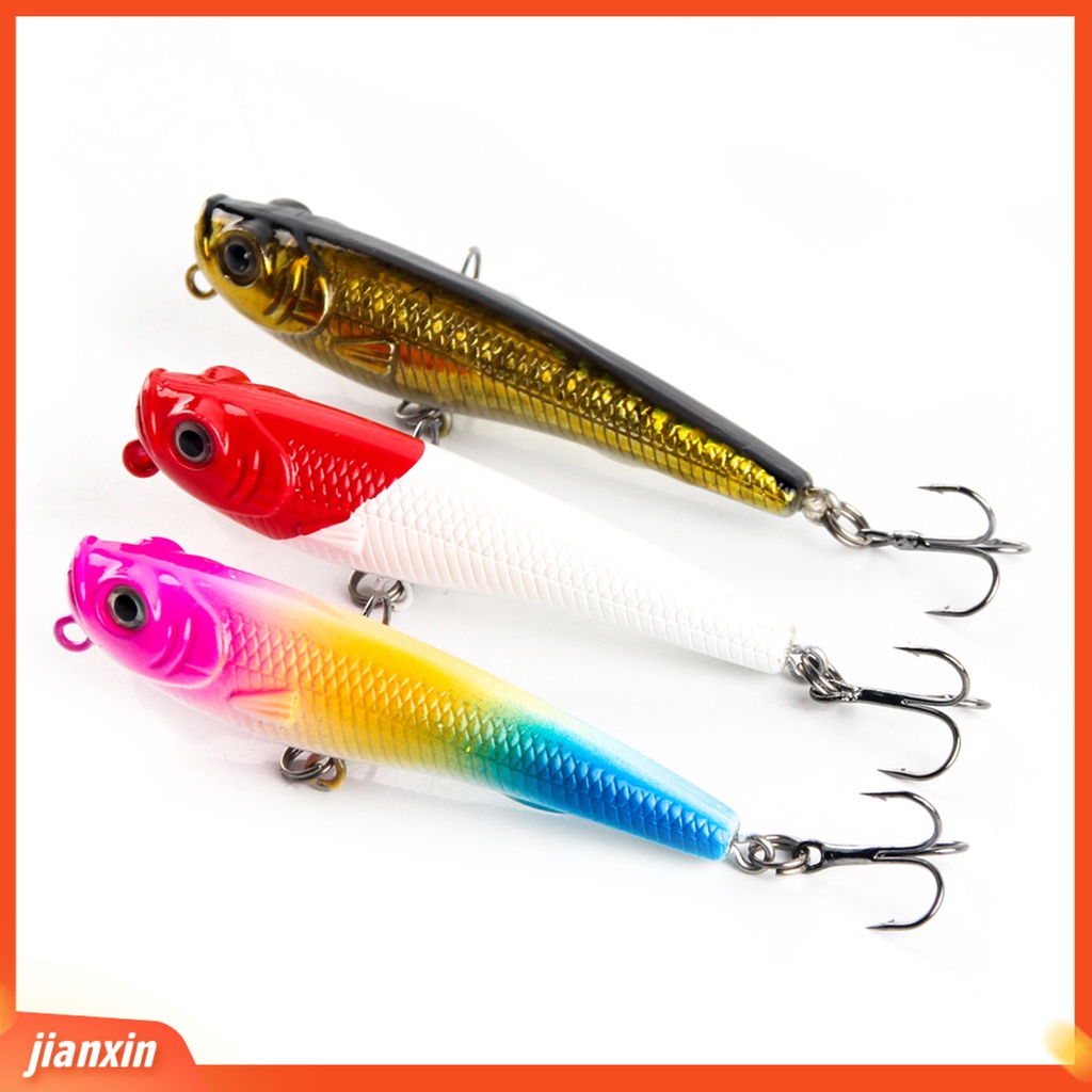 (In Stock) 7cm/7g Lure Umpan Simulasi Treble Hook 3D Lukisan Angling Logam Jalan Umpan Pensil Laut Memancing Umpan Perlengkapan Memancing