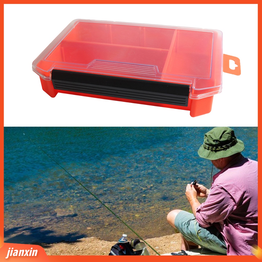 (In Stock) Kotak Umpan Single-Layer Kapasitas Besar Plastik Kotak Pancing Portabel Luar Lure Hooks Case Untuk Memancing