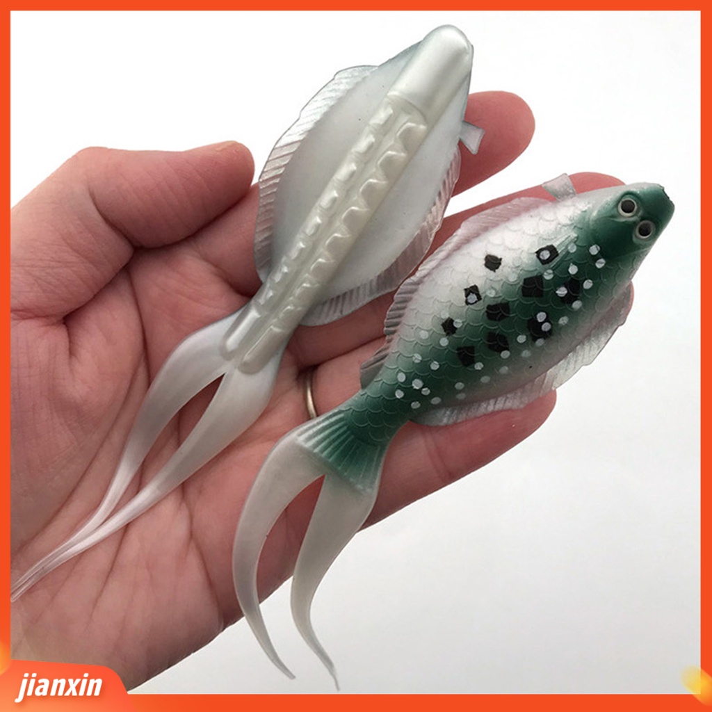 (In Stock) 2Pcs /Set 8g 13cm Umpan Flatfish Bentuk Hidup Mata 3D Mini Soft Fork Tail Flounder Umpan Silikon Untuk Outdoor