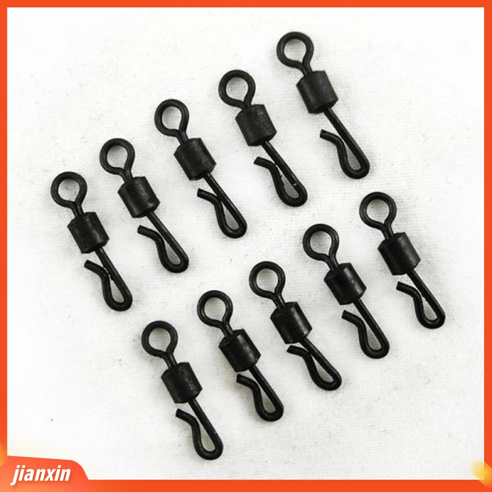 (In Stock) 25Pcs 8#Tackles Putar Putar Berbentuk Q Portabel Tahan Lama Untuk Memancing Ikan Gurame