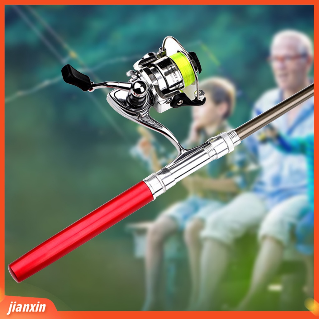 (In Stock) 1.4M Pocket Collapsible Outdoor Fishing Rod Tiang Bentuk Pulpen Mini Dengan Roda Gulungan