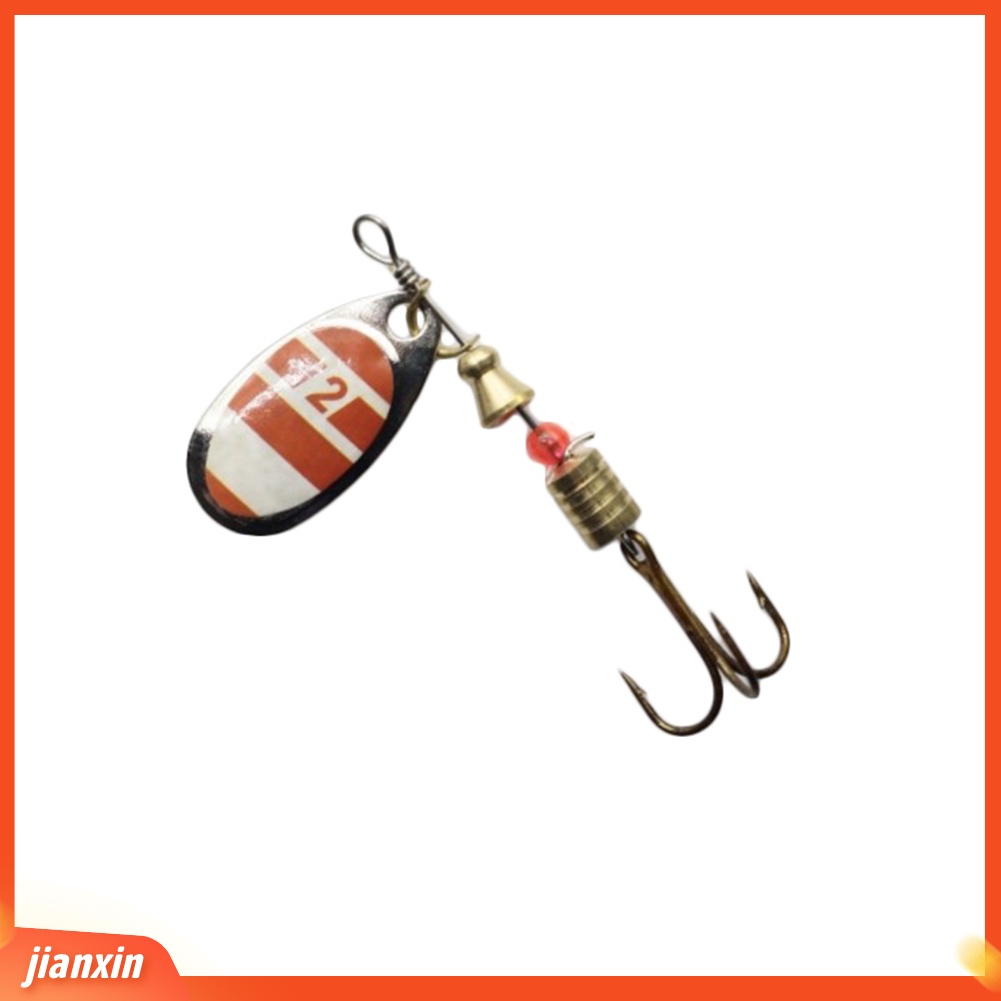 (In Stock) 6cm Outdoor Fishing Lure Paillette Rotation Metal Umpan Keras Tackle Dengan Pengait