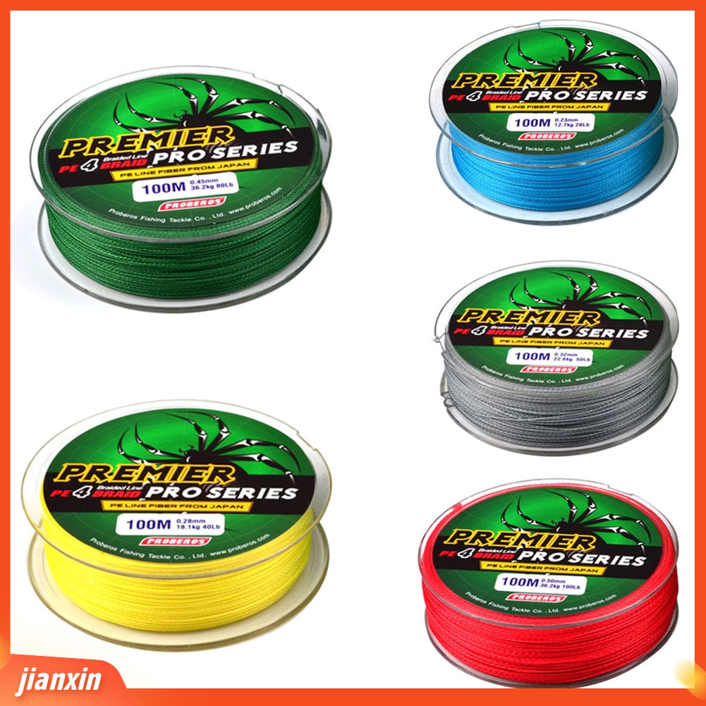 (In Stock) 100m Tali Pancing Laut Kepang Super Kuat Multifilamen Angling Aksesori