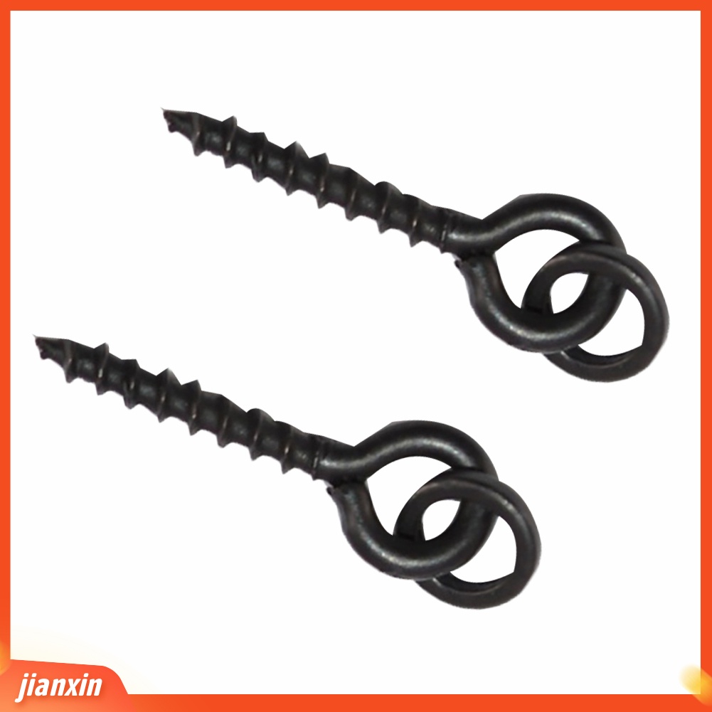 (In Stock) 30Pcs Ikan Gurame Boilies Sekrup Pasak Dengan Ring Swivel Rig Tackle Bait Holder