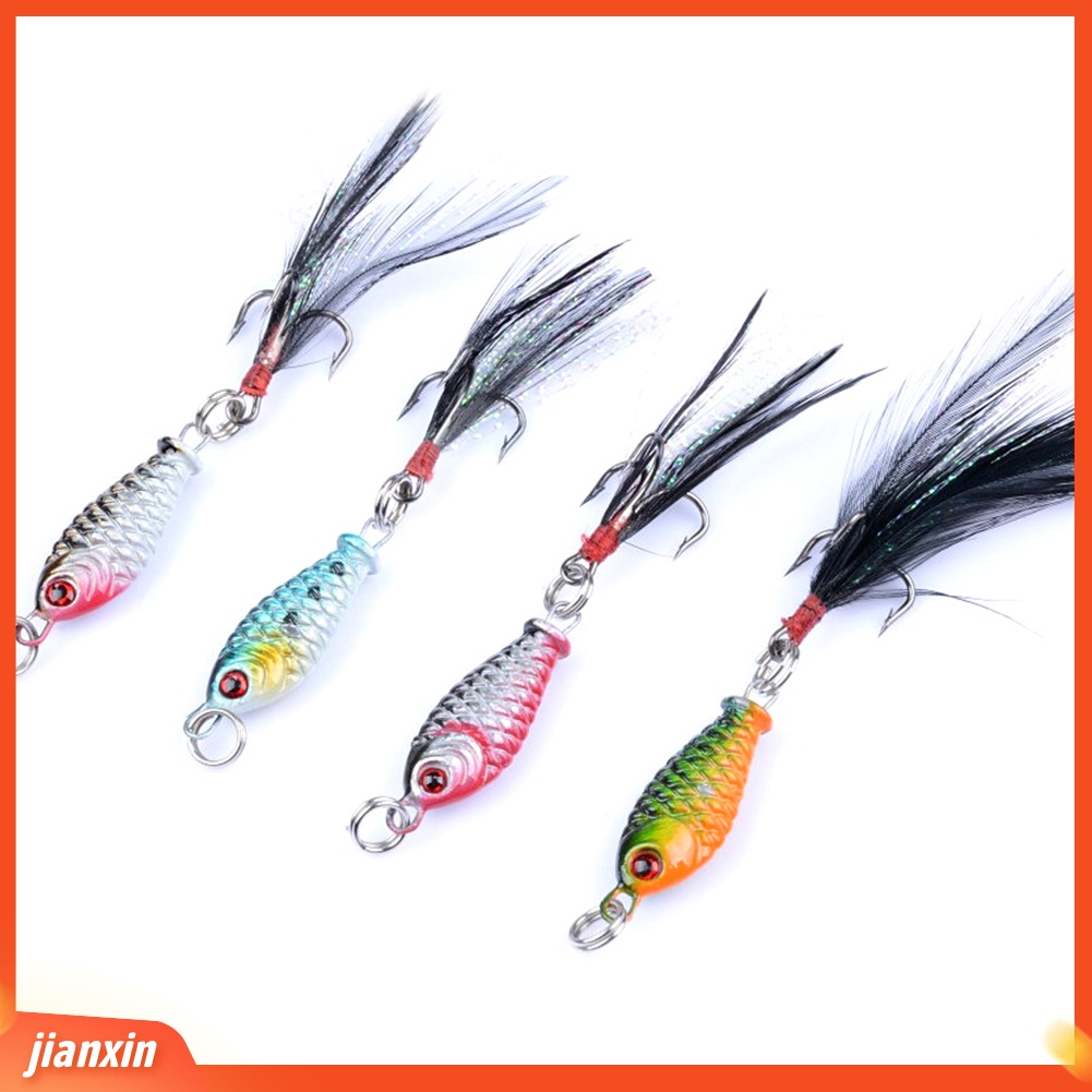 (In Stock) 4Pcs /Set 3.2cm Mini Memancing Buatan Manusia Hidup Umpan Wobbler Fish Bait Tackle