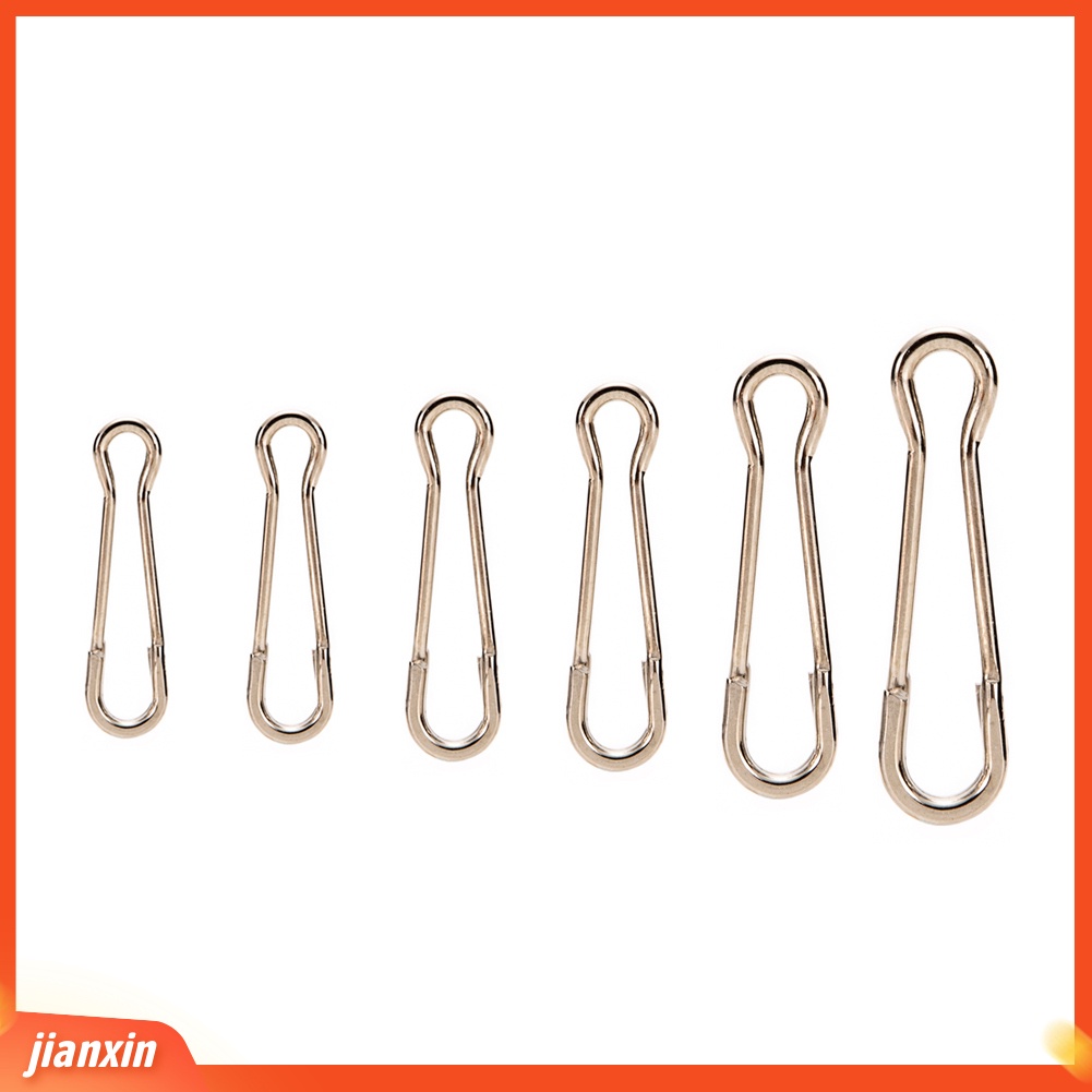 (In Stock) 20Pcs Stainless Steel Bass Carp Fishing Snap Swivel Hook Konektor Lures Klip