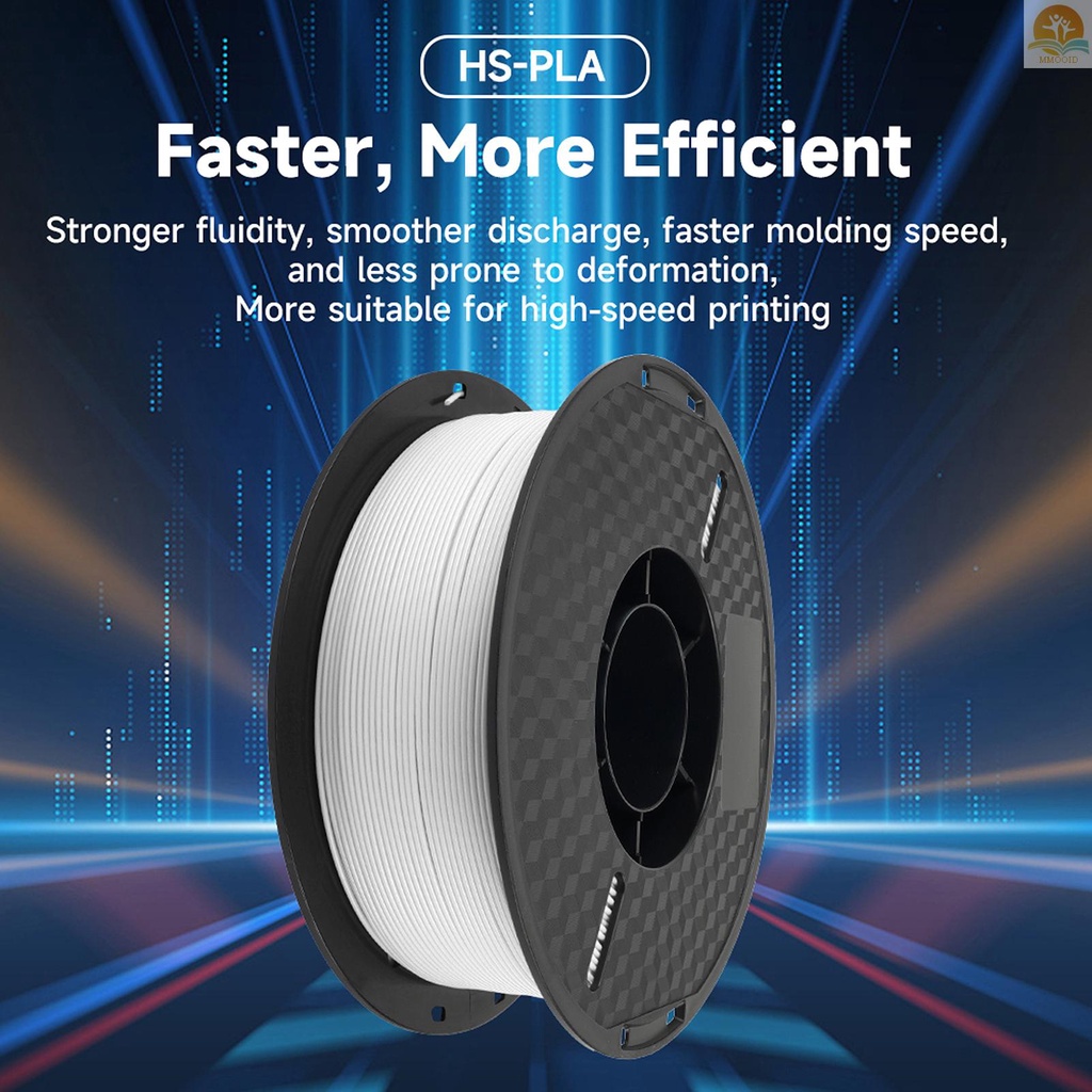 In Stock KINGROON 3D Printer HS-PLA Filament 1KG 1.75mm Cairan Tinggi Bahan Printing 3D Degradable Eco- friendly Spool Akurasi Dimensi+/-0.02mm Standar 1rol - Hitam