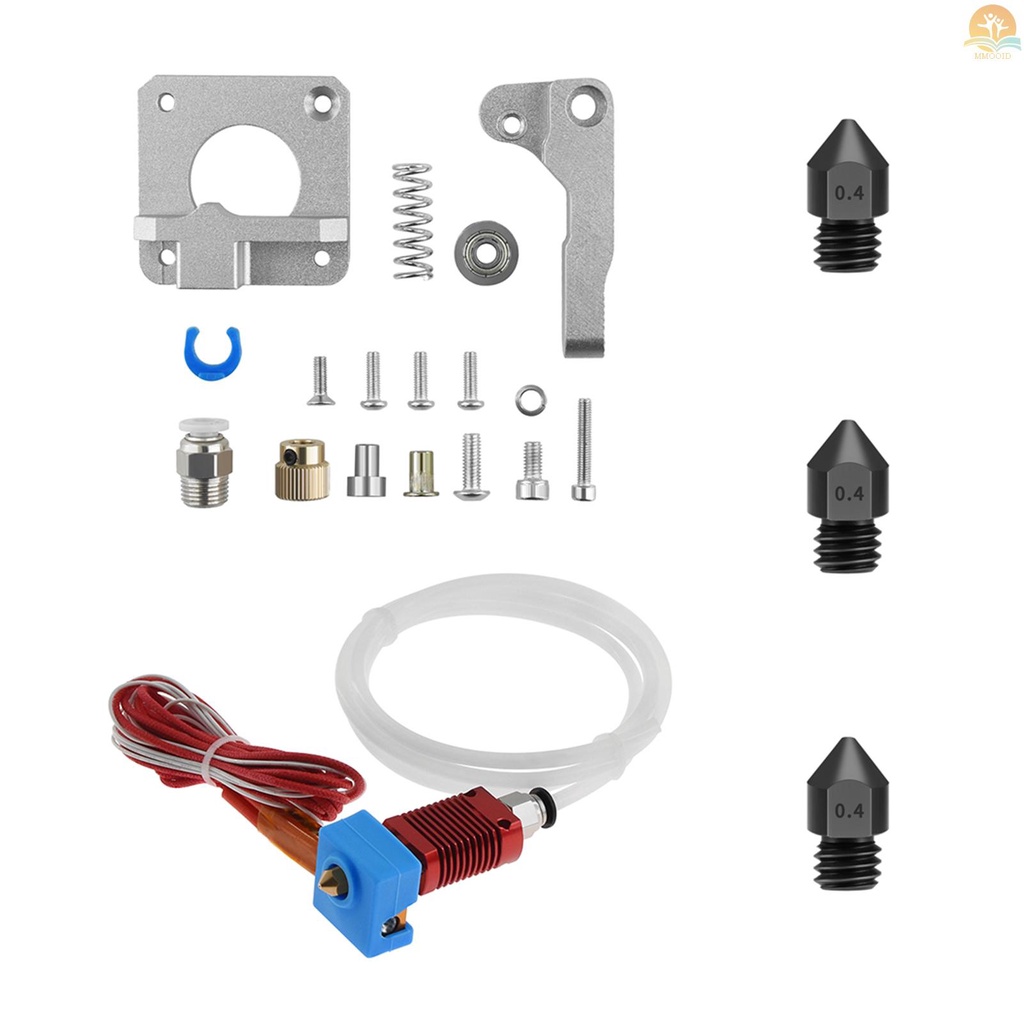 In Stock Dua Pohon Suku Cadang &amp; Aksesoris Printer 3D Yang Ditingkatkan Semua Ekstruder Logam Dengan Kit Hotend 24V Dan 3PCS Nozzle MK8 Baja Yang Diperkeras Kompatibel Dengan Creality Ender-3/Ender-3 Pro
