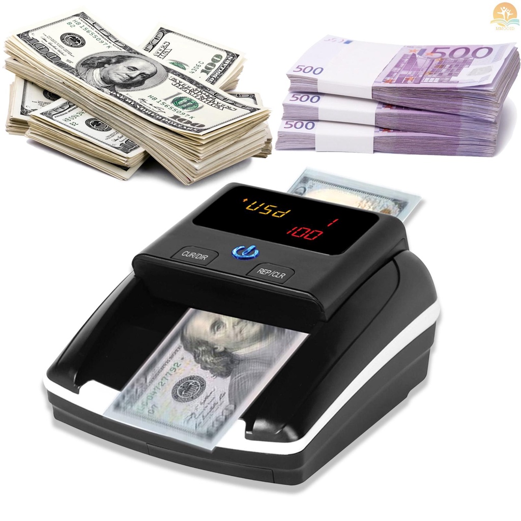 In Stock Bisofice Portable Mini Money Counter Pendeteksi Tagihan Palsu Deteksi Uang Otomatis By UV MG IR Gambar Kertas Kualitas Ukuran Tebal Untuk Dollar EURO US Cocok Untuk Sho