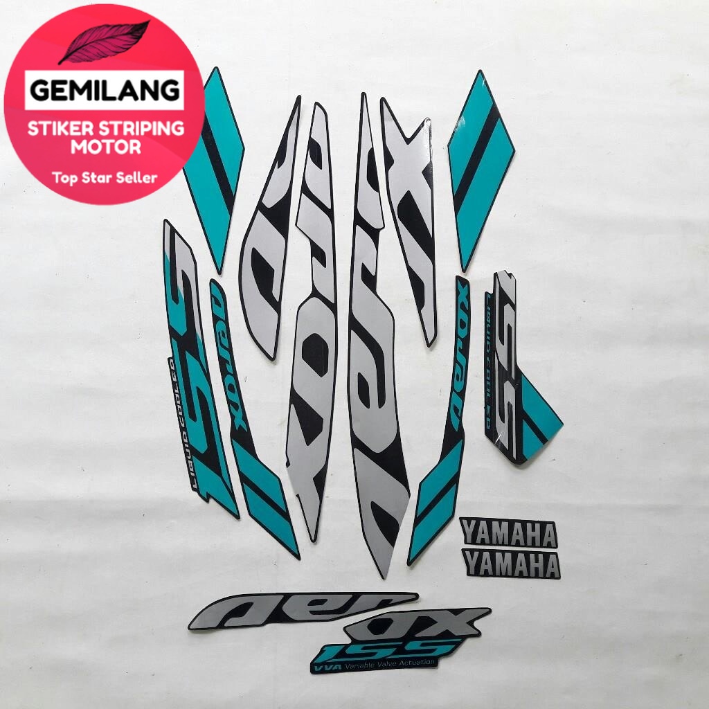 Striping Decal Polet Sticker Yamaha Aerox VVA 155 2019 2020 Tosca Toska stiker list body standar kua