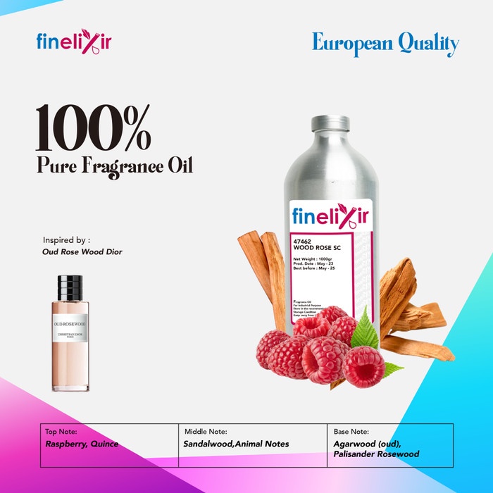 BIBIT PARFUM MURNI OUD ROSEWOOD D WOOD ROSE