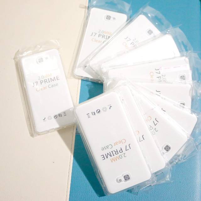 OBRAL cover samsung j7prime j7 prime soft case jelly bening clear 2.0 mm tebal casing Hp silikon
