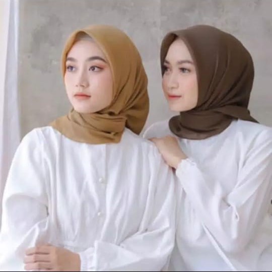 Segi Empat Paris Red Rose/Azara/Varisa Seri Warna / Segi Empat Polos/segi empat paris premium/hijab 