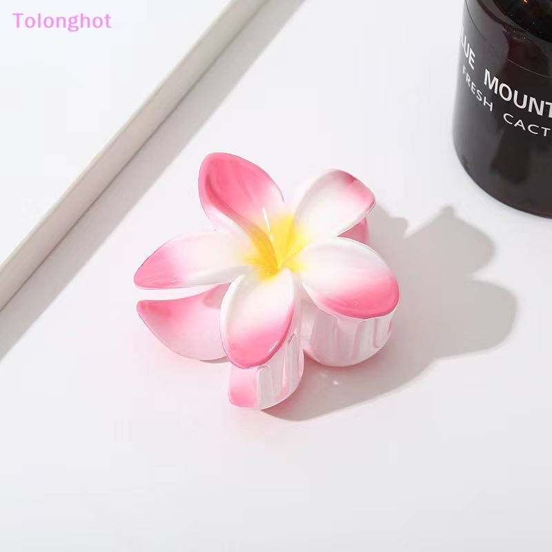 Tolonghot&gt; 4PCS Klip Bunga 2.7 Inch Matte flower claw clip Untuk Wanita Tipis Tebal Rambut Keriting Non Slip Tahan Kuat Untuk Wanita well