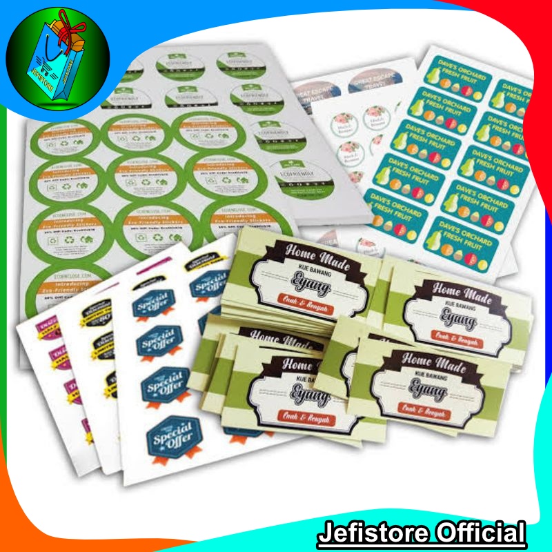 

Cetak stiker A4 custom express cepat siap - jefistore