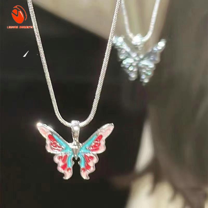 Kalung Barbie Princess Mirip Pelangi Peri Fantasi Wonderland Kalung Symphony Butterfly Necklace