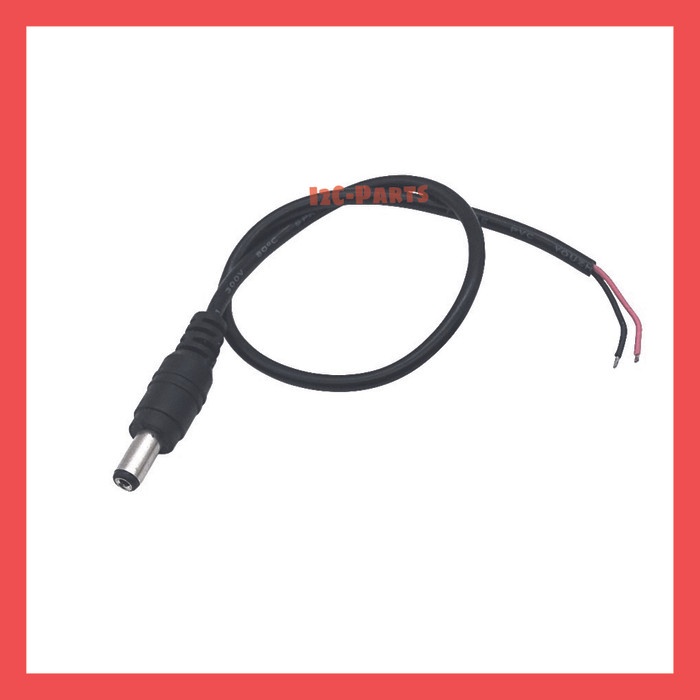 Kabel Jack DC Male Buntung Power Cable CCTV Arduino Adaptor 30cm