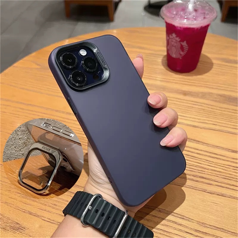 Casing stand Lipat Mewah Iphone13 14 Pro Max case iPhone 11 12 Pro Max14 Matte Mewah stylish Perlindungan shockproof hard case
