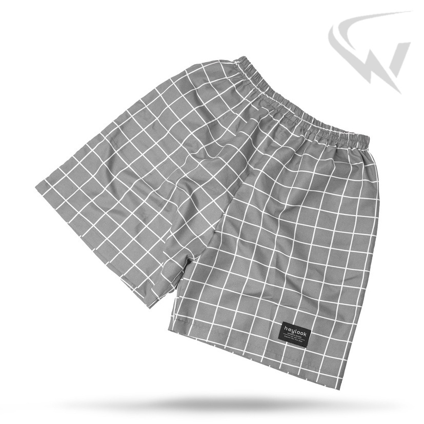 Celana Pendek Pria Short Pants Boxer Square Celana Kotak Garis Cowok Santai Celana Tartan - SQUARE G
