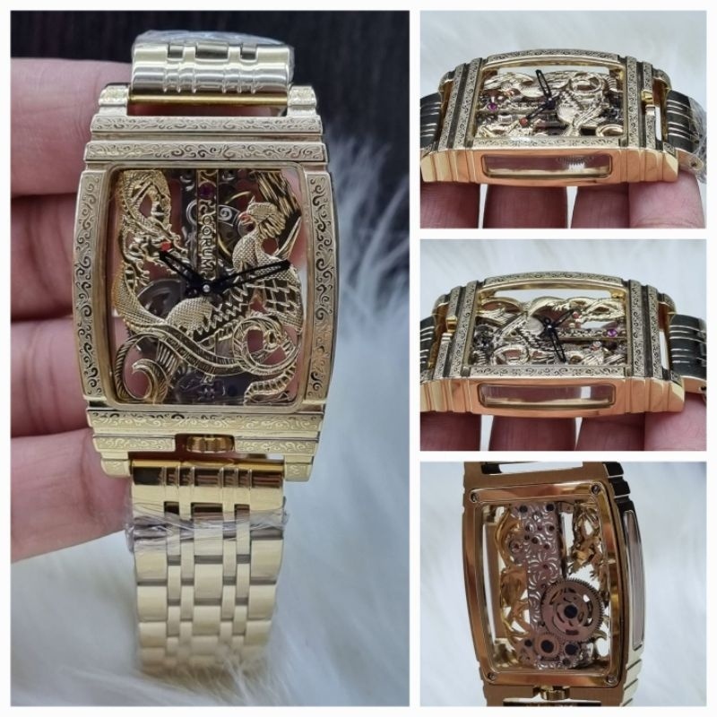 Anita watch28 Anita watch28  JAM TANGAN PRIA CORUM GOLDEN BRIDGE DRAGON AND PHOENIX FULL GOLD AUTOMA