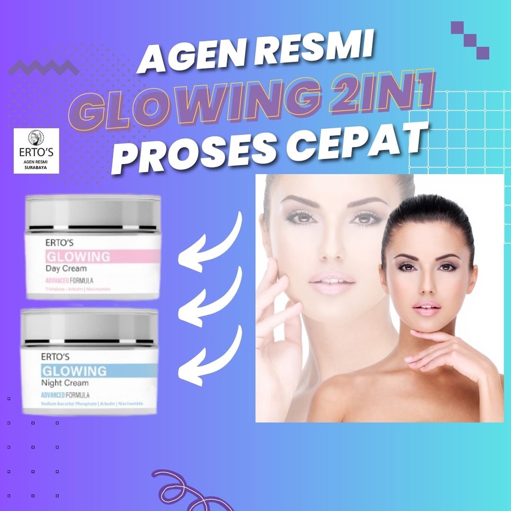 ERTOS GLOWING DAY AND NIGHT CREAM ertos cream pemutih