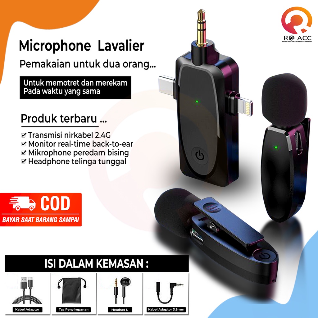 [RO ACC] M3 3IN1 MICROPHONE MIC CLIP ON WIRELESS ALL TIPE HP UNIVERSAL