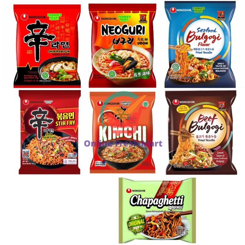 

NONGSHIM Neoguri Udon mie instan korea Shin Ramyun Mushroom kimchi chapaghetti bulgogi nong shim - Online Fresh Mart Denpasar