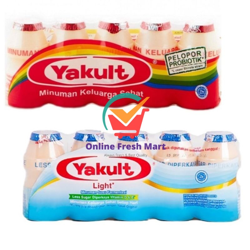 

(kirim instant) Yakult Minuman Probiotik Light baru fermentasi 5 pcs - Online Fresh Mart Denpasar