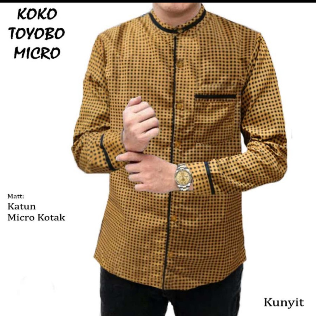 BAJU MICRO ATASAN KEMEJA KOKO TOYOBO MICRO KEMEJA PRIA LENGAN PANJANG TERBARU