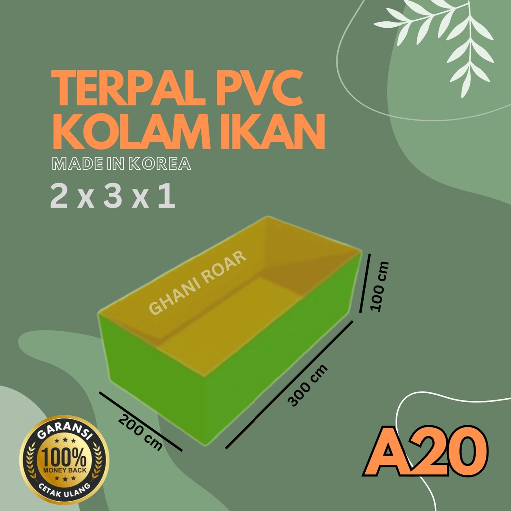KOLAM TERPAL 2x3x1 / 200x300x100 TERPAL KOLAM A20 KOTAK