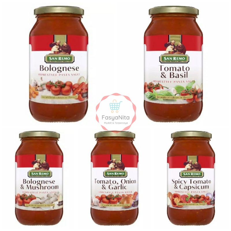 

San Remo Pasta Sauce Bolognese Tomato Basil 500gr