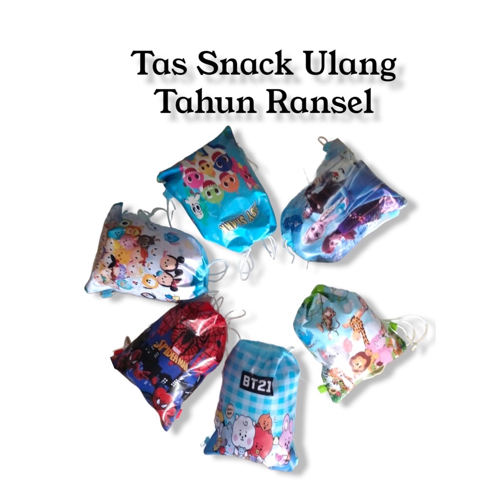 

TAS SNACK ULANG TAHUN RANSEL MURAH/GOODYBAG ULTAH/SOUVENIR ULANG TAHUN