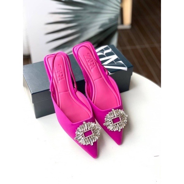 Sepatu Flatshoes Zara Wanita Flat Zara ZR-184 Flats Shoes Wanita - Pink, 37