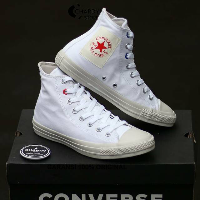 Sepatu Sneakers Pria CONVERSE CT AS High FlightSchool White Habanero Original 165051C