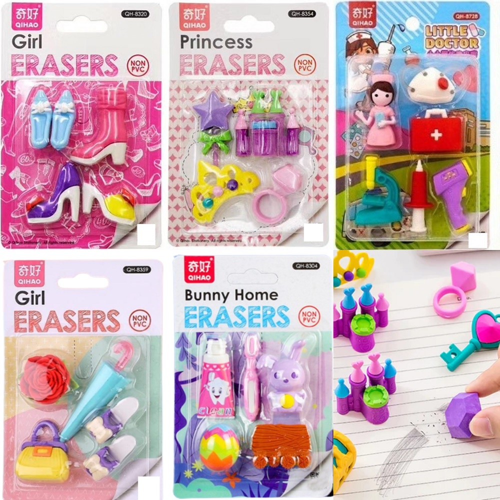 

Penghapus lucu 1 Set Girl Pink Castle Kelinci Dokter
