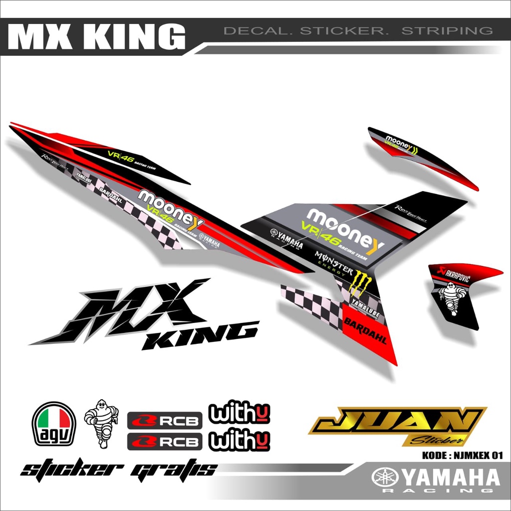 STRIPING MX KING 150 SEMI FULL - STIKER MOTOR YAMAHA JUPITER MX KING